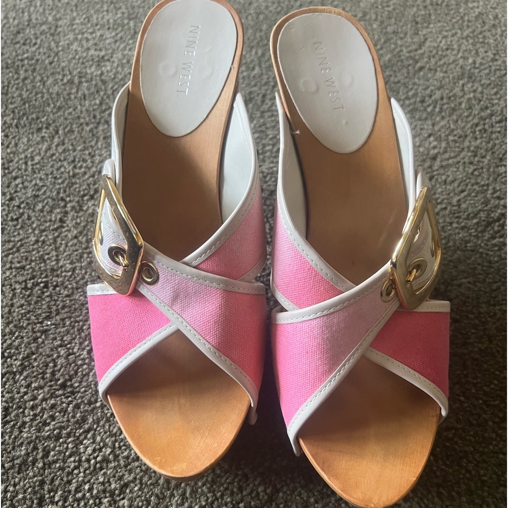 Pink and white sandal